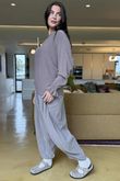 Conrad Batwing Ruffle Cuff Knit Earth